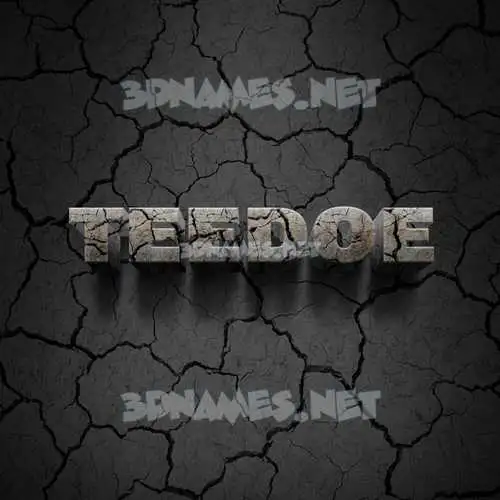teedoe in Cracked Stone style - 3D name wallpaper teedoe in Cracked Stone style - 3D name wallpaper