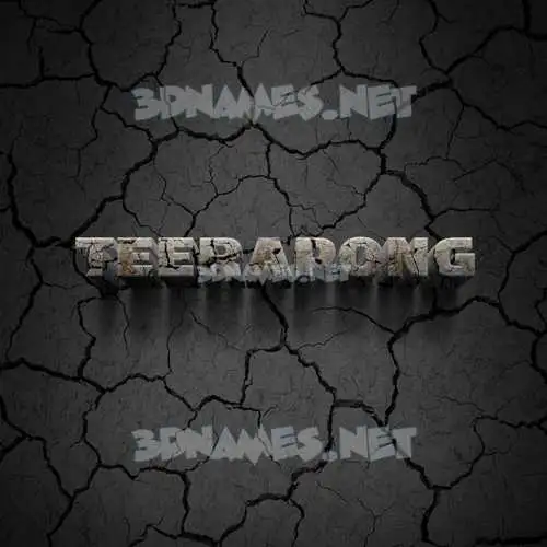 teerapong in Cracked Stone style - 3D name wallpaper teerapong in Cracked Stone style - 3D name wallpaper