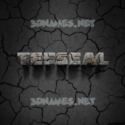 tefseal in Cracked Stone style - 3D name wallpaper tefseal in Cracked Stone style - 3D name wallpaper