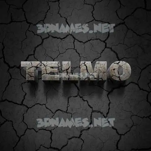 telmo in Cracked Stone style - 3D name wallpaper telmo in Cracked Stone style - 3D name wallpaper