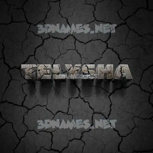 telysha in Cracked Stone style - 3D name wallpaper telysha in Cracked Stone style - 3D name wallpaper