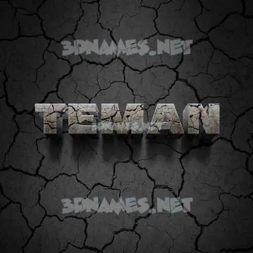teman in Cracked Stone style - 3D name wallpaper teman in Cracked Stone style - 3D name wallpaper