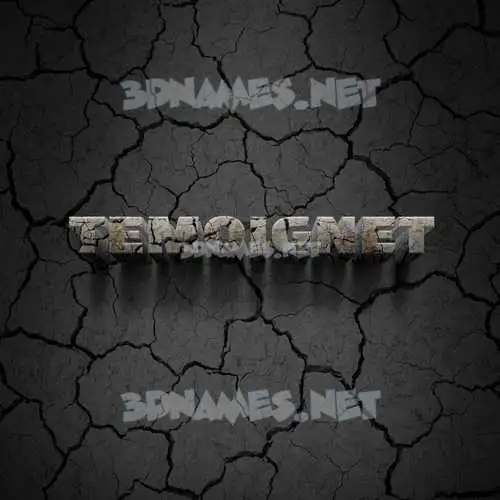 temoignet in Cracked Stone style - 3D name wallpaper temoignet in Cracked Stone style - 3D name wallpaper
