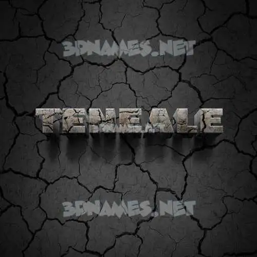 teneale in Cracked Stone style - 3D name wallpaper teneale in Cracked Stone style - 3D name wallpaper