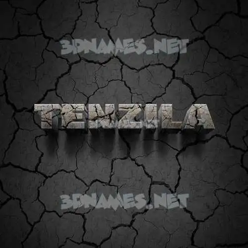 tenzila in Cracked Stone style - 3D name wallpaper tenzila in Cracked Stone style - 3D name wallpaper