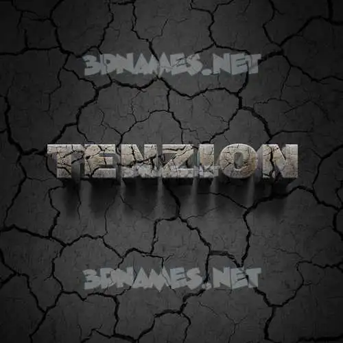 tenzion in Cracked Stone style - 3D name wallpaper tenzion in Cracked Stone style - 3D name wallpaper