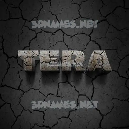 tera in Cracked Stone style - 3D name wallpaper tera in Cracked Stone style - 3D name wallpaper
