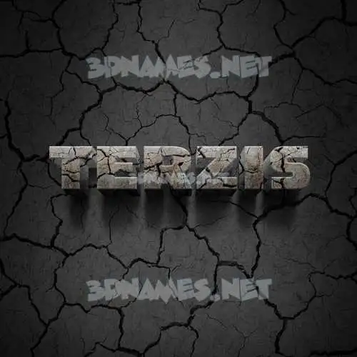 terzis in Cracked Stone style - 3D name wallpaper terzis in Cracked Stone style - 3D name wallpaper