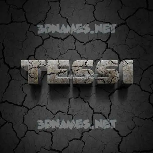 tessi in Cracked Stone style - 3D name wallpaper tessi in Cracked Stone style - 3D name wallpaper