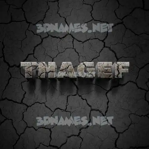 thagef in Cracked Stone style - 3D name wallpaper thagef in Cracked Stone style - 3D name wallpaper