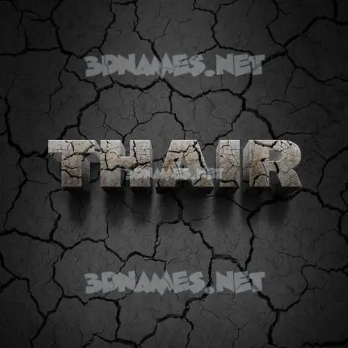 thair in Cracked Stone style - 3D name wallpaper thair in Cracked Stone style - 3D name wallpaper