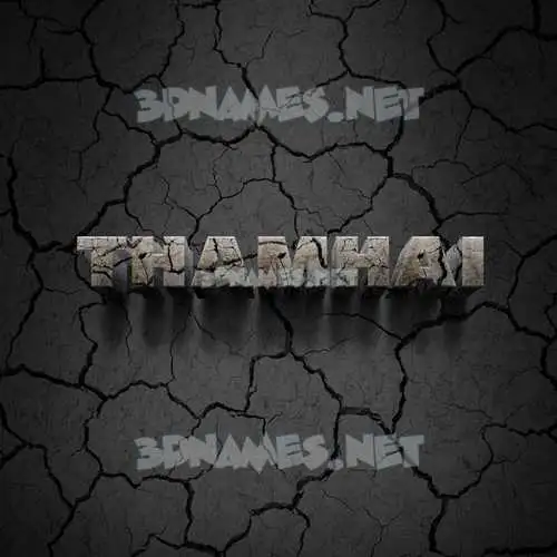thamhai in Cracked Stone style - 3D name wallpaper thamhai in Cracked Stone style - 3D name wallpaper