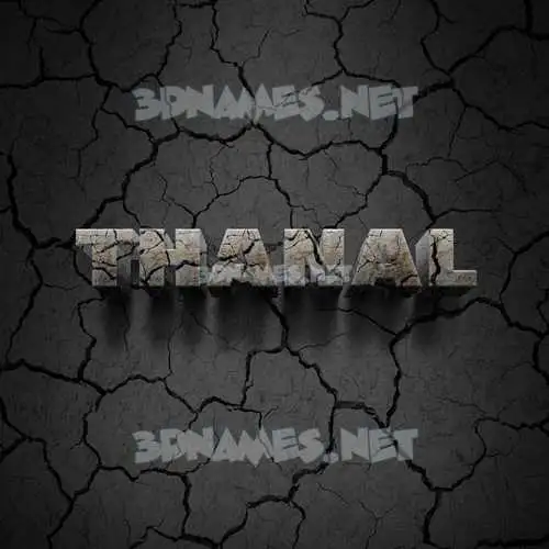 thanal in Cracked Stone style - 3D name wallpaper