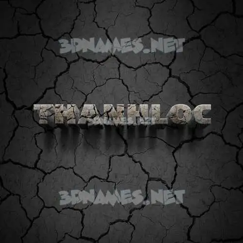 thanhloc in Cracked Stone style - 3D name wallpaper thanhloc in Cracked Stone style - 3D name wallpaper