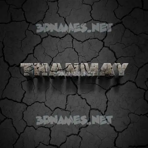 thanmay in Cracked Stone style - 3D name wallpaper thanmay in Cracked Stone style - 3D name wallpaper