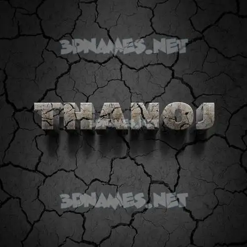 thanoj in Cracked Stone style - 3D name wallpaper thanoj in Cracked Stone style - 3D name wallpaper