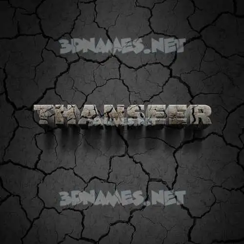 thanseer in Cracked Stone style - 3D name wallpaper thanseer in Cracked Stone style - 3D name wallpaper