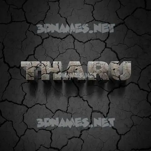 tharu in Cracked Stone style - 3D name wallpaper tharu in Cracked Stone style - 3D name wallpaper