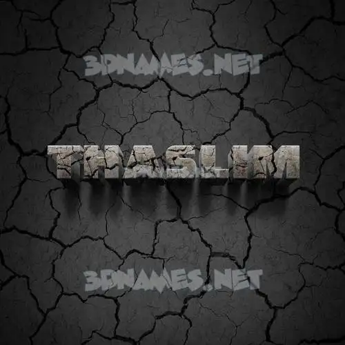 thaslim in Cracked Stone style - 3D name wallpaper thaslim in Cracked Stone style - 3D name wallpaper