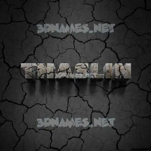 thaslin in Cracked Stone style - 3D name wallpaper thaslin in Cracked Stone style - 3D name wallpaper