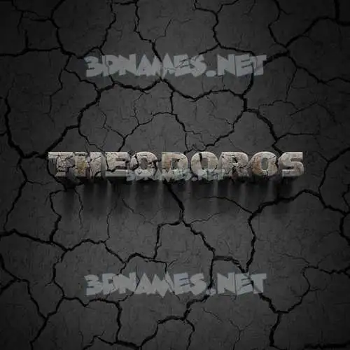 theodoros in Cracked Stone style - 3D name wallpaper theodoros in Cracked Stone style - 3D name wallpaper