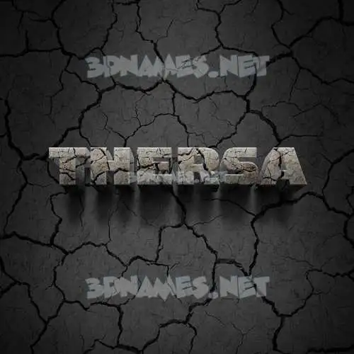 thersa in Cracked Stone style - 3D name wallpaper thersa in Cracked Stone style - 3D name wallpaper