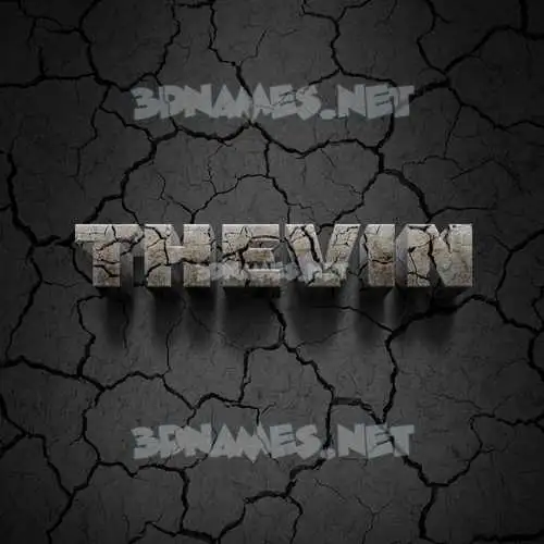 thevin in Cracked Stone style - 3D name wallpaper thevin in Cracked Stone style - 3D name wallpaper