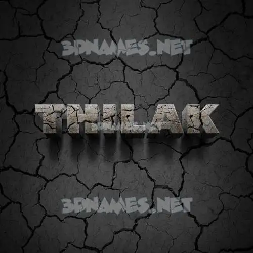 thilak in Cracked Stone style - 3D name wallpaper thilak in Cracked Stone style - 3D name wallpaper