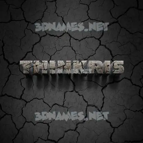 thinkris in Cracked Stone style - 3D name wallpaper thinkris in Cracked Stone style - 3D name wallpaper