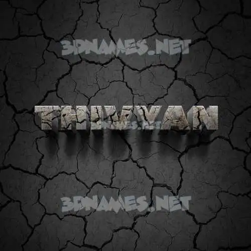 thivyan in Cracked Stone style - 3D name wallpaper thivyan in Cracked Stone style - 3D name wallpaper