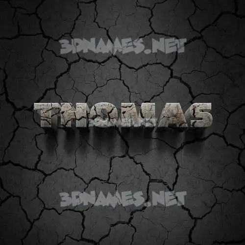 thomas in Cracked Stone style - 3D name wallpaper thomas in Cracked Stone style - 3D name wallpaper