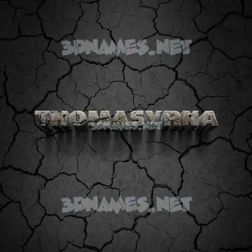 thomasyrna in Cracked Stone style - 3D name wallpaper thomasyrna in Cracked Stone style - 3D name wallpaper