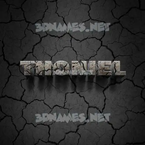 thoniel in Cracked Stone style - 3D name wallpaper thoniel in Cracked Stone style - 3D name wallpaper