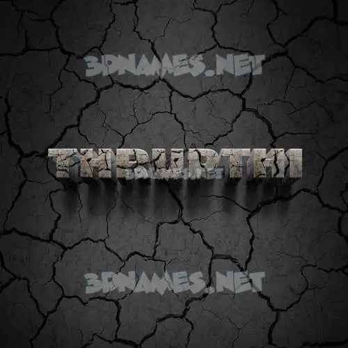 thrupthi in Cracked Stone style - 3D name wallpaper