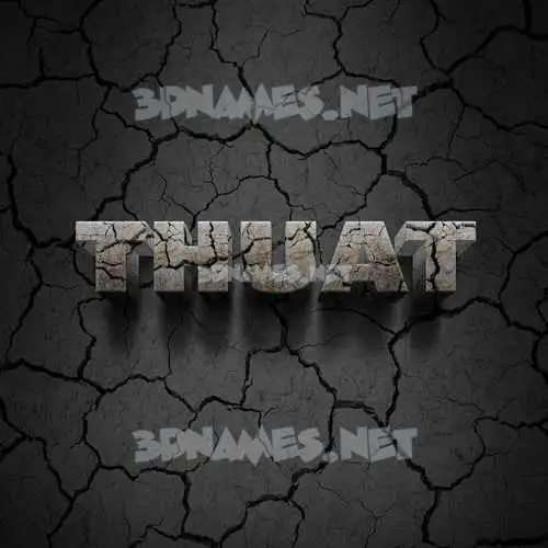 thuat in Cracked Stone style - 3D name wallpaper thuat in Cracked Stone style - 3D name wallpaper