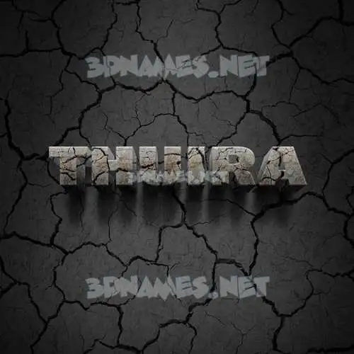 thuira in Cracked Stone style - 3D name wallpaper