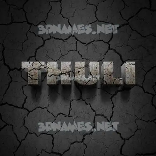 thuli in Cracked Stone style - 3D name wallpaper