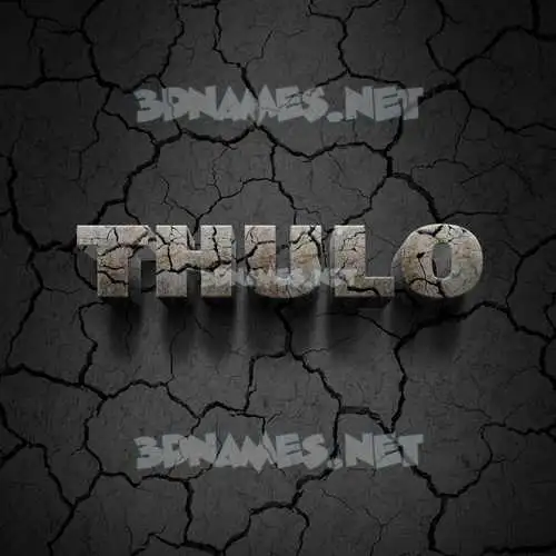 thulo in Cracked Stone style - 3D name wallpaper thulo in Cracked Stone style - 3D name wallpaper