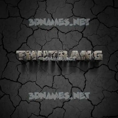 thutrang in Cracked Stone style - 3D name wallpaper