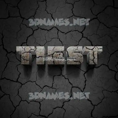 tiest in Cracked Stone style - 3D name wallpaper tiest in Cracked Stone style - 3D name wallpaper