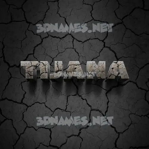 tijana in Cracked Stone style - 3D name wallpaper
