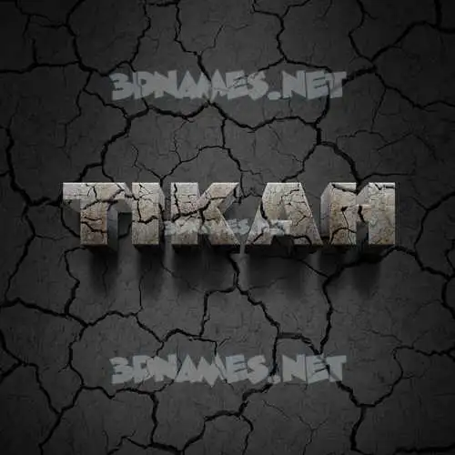 tikah in Cracked Stone style - 3D name wallpaper tikah in Cracked Stone style - 3D name wallpaper