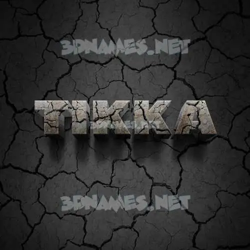 tikka in Cracked Stone style - 3D name wallpaper tikka in Cracked Stone style - 3D name wallpaper