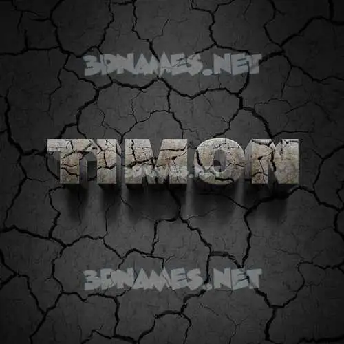 timon in Cracked Stone style - 3D name wallpaper timon in Cracked Stone style - 3D name wallpaper
