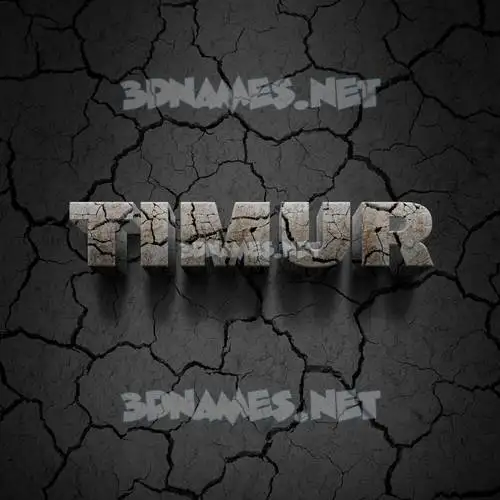 timur in Cracked Stone style - 3D name wallpaper