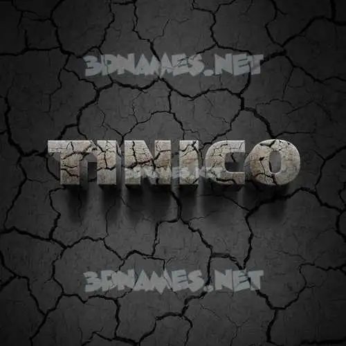 tinico in Cracked Stone style - 3D name wallpaper tinico in Cracked Stone style - 3D name wallpaper