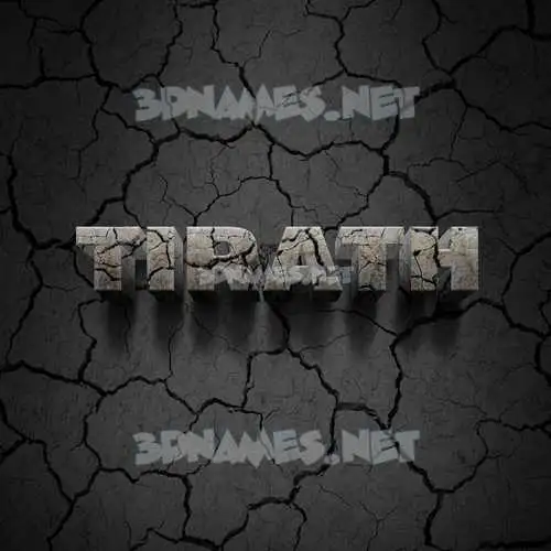 tirath in Cracked Stone style - 3D name wallpaper tirath in Cracked Stone style - 3D name wallpaper