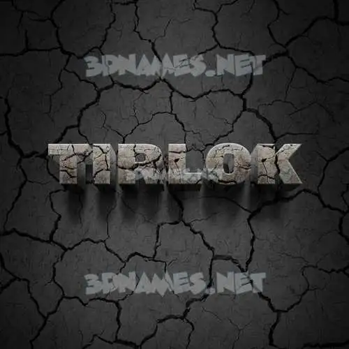 tirlok in Cracked Stone style - 3D name wallpaper tirlok in Cracked Stone style - 3D name wallpaper