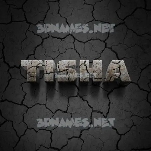 tisha in Cracked Stone style - 3D name wallpaper tisha in Cracked Stone style - 3D name wallpaper