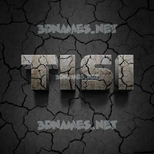 tisi in Cracked Stone style - 3D name wallpaper tisi in Cracked Stone style - 3D name wallpaper